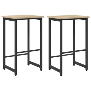 vidaXL Barstol 2 stk. Sonoma eik 40 x 32 x 64 cm Konstruert tre