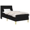 vidaXL Sengeramme med madrass med hodegjerde Svart 90 x 190 cm stoff