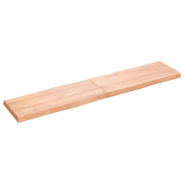 vidaXL Bordplate lysebrun 180x40x(2-6)cm behandlet heltre naturlig