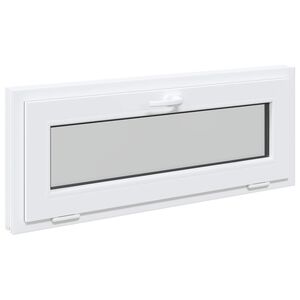 vidaXL Kj&oslash;levindu RISOR 110 x 40 cm PVC og glass Hvit