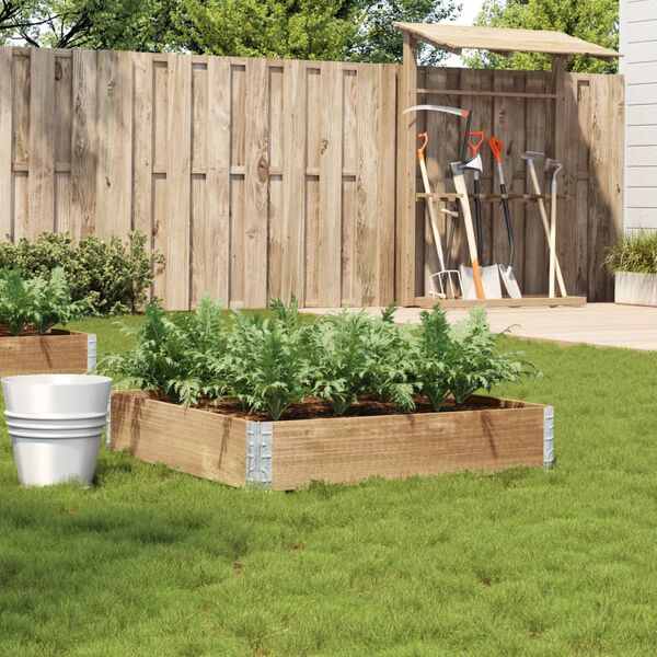 vidaXL Plantekasse 100x100 cm heltre furu