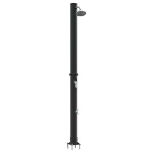 vidaXL Utendørs Soldusj Svart 217 cm PVC og Aluminium