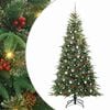 vidaXL Kunstig sammensatt juletre med 300 LED gr&oslash;nn 240 cm PE og PVC