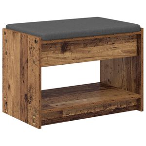 vidaXL Gangbenk Gammelt tre 63 x 38 x 45 cm