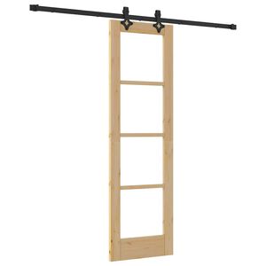 vidaXL Skyved&oslash;r ORKDAL 61 x 198,5 cm Massivt furutre og glass