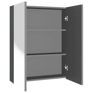 vidaXL Speilskap til bad 60x15x75 cm MDF antrasitt