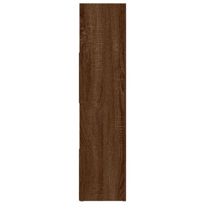vidaXL Bokhylle/romdeler brun eik 105x24x102 cm