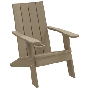 vidaXL Adirondack hagestol lysebrun 75x88,5x89,5 cm polypropylen