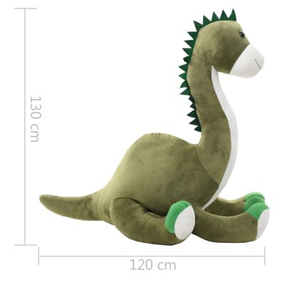 vidaXL Lekebrontosaurus i plysj grønn