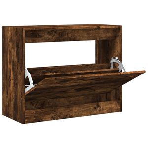 vidaXL Skoskap r&oslash;kt eik 80x34x63 cm konstruert tre