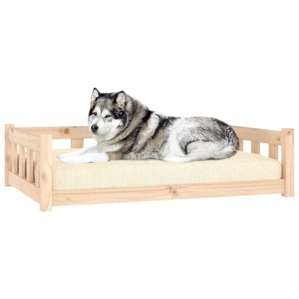 vidaXL Hundeseng 105,5x75,5x28 cm heltre furu