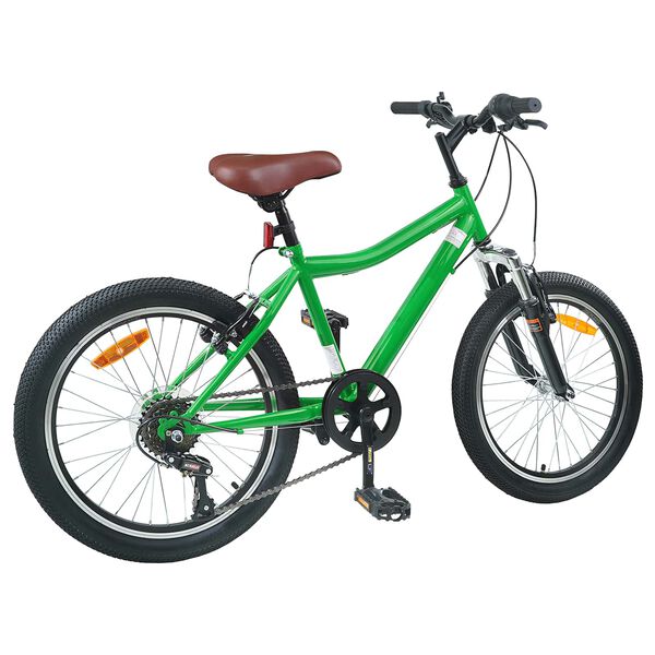 vidaXL Barnesykkel 20 Tommer 6-Speed for 6-11 &aring;r gammel gr&oslash;nn
