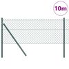 vidaXL Gjerdep&aring;le gr&oslash;nn 10 x 0,8 m (40 x 40 mm mesh) St&aring;l og PVC