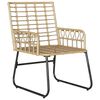 vidaXL Hage Spisegruppe 3 pcs Brun og Krem Poly rattan, stål