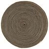 vidaXL H&aring;ndlaget juteteppe med spiral-design svart 90 cm