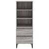 vidaXL Highboard grå sonoma 40x36x110 cm konstruert tre