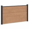 vidaXL Gjerdesett 180 x 105 cm WPC og Aluminium Brun