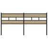 vidaXL Utskiftbar sengegavl sonoma eik 193 cm jern og konstruert tre