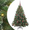 vidaXL Kunstig juletre med 150 LED med stativ gr&oslash;nn 120 cm PE og PVC