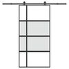 vidaXL Skyved&oslash;r med monteringssett 102,5x205 cm herdet glass&aluminium
