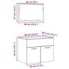 vidaXL Baderomsskapsett 2 deler svart eik konstruert tre