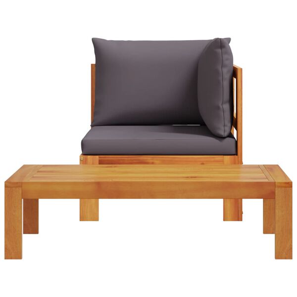 vidaXL Hagesofagruppe med puter heltre akasie