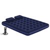 Bestway Oppbl&aring;sbar flokket luftseng pute luftpumpe 203x152x22cm 67374