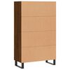 vidaXL Highboard brun eik 69,5x31x115 cm konstruert tre