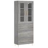 vidaXL Highboard grå sonoma 69,5x34x180 cm konstruert tre