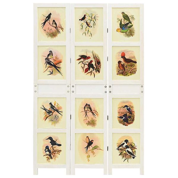 vidaXL Romdivider Panel Hvit 212 x 165 cm MDF