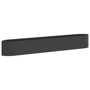 vidaXL Hevet Hagebed Svart 300 x 40 x 40 cm St&aring;l