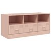 vidaXL TV-benk rosa 99x39x44 cm st&aring;l