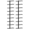 vidaXL Veggmonterte vinstativer for 18 flasker 2 stk svart jern