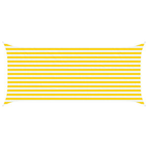 vidaXL Solskygge seil Gul og hvit 4,5 x 2 m 100% polyester Oxford