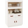 vidaXL Highboard hvit 67x40x108,5 cm heltre furu