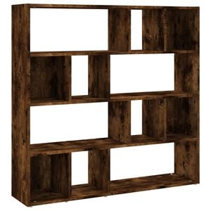 vidaXL Bokhylle/romdeler r&oslash;kt eik 105x24x102 cm