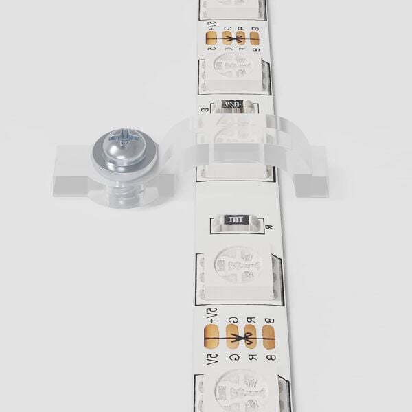 vidaXL LED Stripe 4 pcs Svart og gjennomsiktig 25 x 0,8 x 0,3 cm