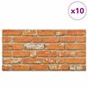 vidaXL 3D veggpaneler med lysebrunt mursteindesign 10 stk EPS