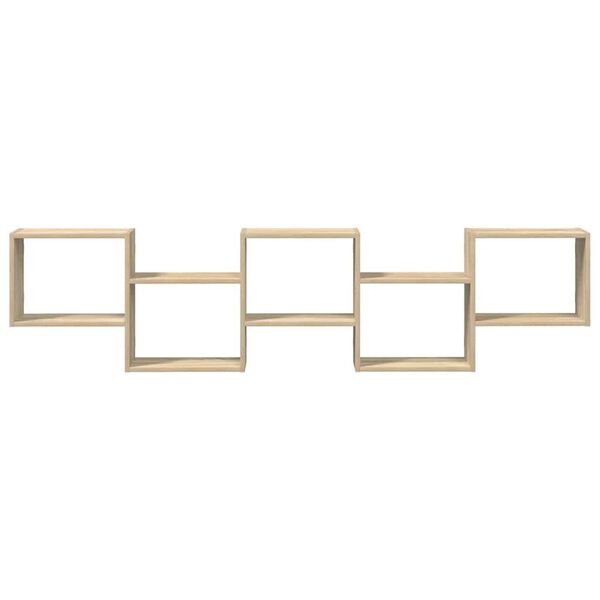 vidaXL Kubeformet vegghylle 5 rom sonoma eik konstruert tre