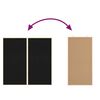 vidaXL Info-tavle Svart 80 x 80 x 1.4 cm Heltre furu