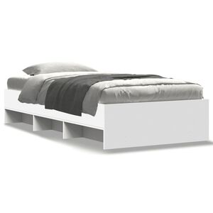 vidaXL Sengeramme hvit 75x190 cm konstruert tre