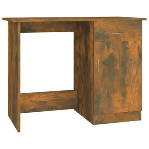 vidaXL Skrivebord r&oslash;kt eik 100x50x76 cm konstruert tre