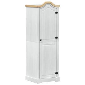 vidaXL Garderober med hylle med d&oslash;r Hvit 55 x 52 x 170 cm Massiv furu