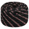 vidaXL Universaltau i polypropylen 20 mm 25 m Svart og R&oslash;d PP