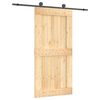 vidaXL Skyved&oslash;r Naturlig og svart 100 x 210 cm Massiv Furu Tre