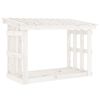 vidaXL Vedstativ hvit 108x64,5x77 cm heltre furu
