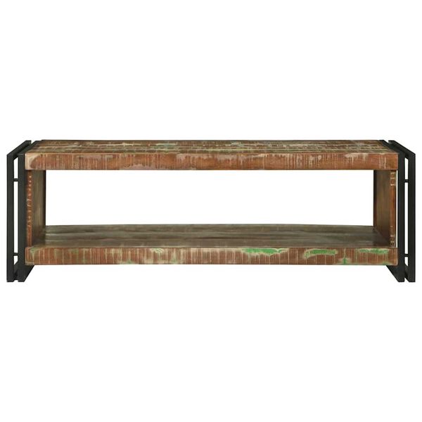 vidaXL Kaffebord Flerfarget 120 x 50 x 38 cm Massiv Reclaim Tre