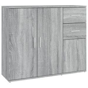 vidaXL Skjenk gr&aring; sonoma 91x29,5x75 cm konstruert tre