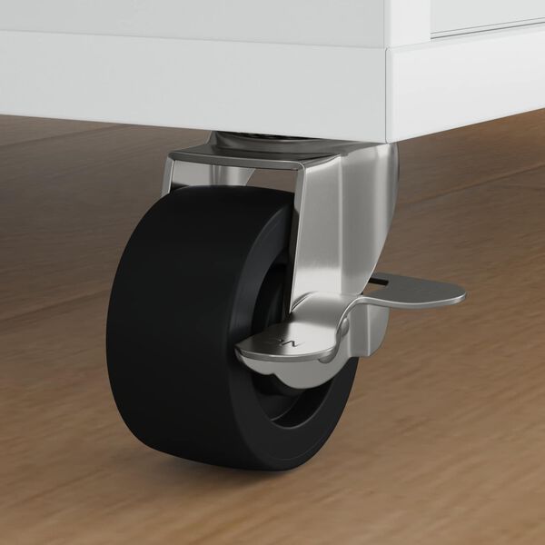 vidaXL Hjul 2 pcs Svart og s&oslash;lv 63 x 48 x 46 mm Jern og nylon