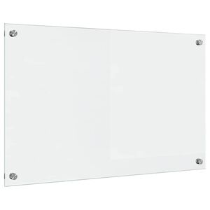 vidaXL Kjøkkenbakplate Gjennomsiktig 80 x 50 cm herdet glass